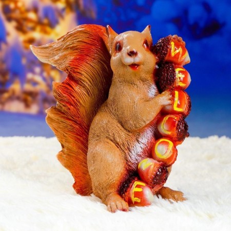 Garden figure "Squirrel with nuts" 25x25x11cm-6