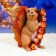Garden figure "Squirrel with nuts" 25x25x11cm