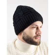 Male hat, size 52-56, black color