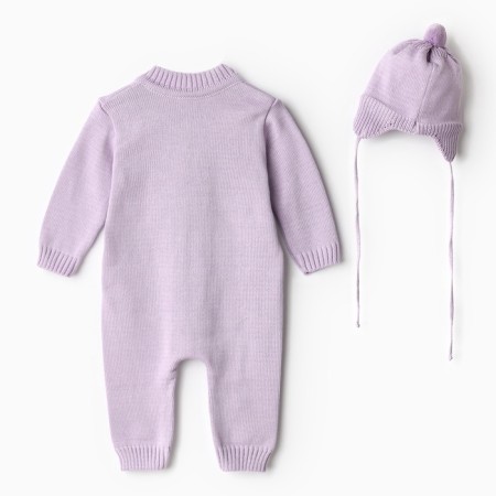 Combine Knitted Minaku, height 68-74, lavender color-7