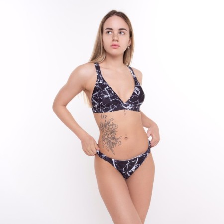 Separate swimsuit, black/white color, size 46 (m)-2