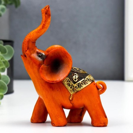 Souvenir Polystone "Elephant under a tree with patterns on a blanket" 13x5x11 cm