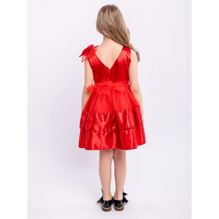 Sofia dress, height 104 cm, red color-2