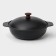 Cast iron fried, 2 l, d = 24 cm, cast -iron cover, black color