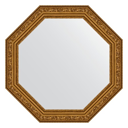 Mirror in the baguette frame, vignette aged gold 56 mm, 50.4x50.4 cm