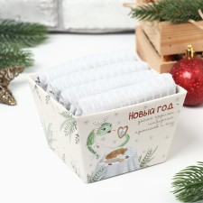 Set of kitchen towels of the Dolyana, col. Gray, 35x60 cm - 4pcs, 100% HL, waffle 220 g/m2