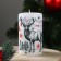 New Year. Candle-cylinder "Happy New Year!", 6x10 cm, 30 hours, 227 g, graphics
