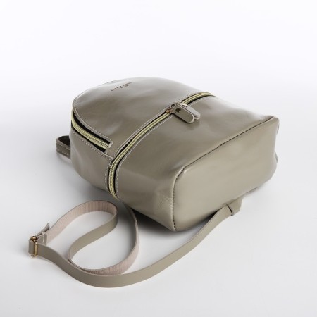 Open-ryukzak-mini made of artificial leather with lightning, the color is gray-3