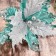 Decor "Winter Flower" Pearls, 23x19 cm, turquoise