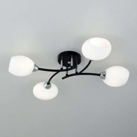 Ceiling chandelier Citilux "Florida" CL148145, 65.5x51x14.5 cm, 4x60W, E14, Black Color Black-4