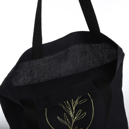 Bag Schoper "Eco", 35*0.5*40, print with sparkles, without lining, black-6