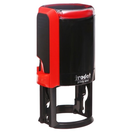 Equipment for round printing automatic Trodat Printy 4642, diameter 42 mm, with a lid, red body-6