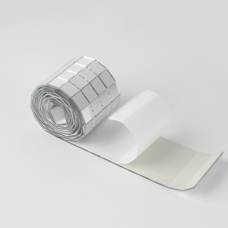 Mirror mosaic adhesive, 1 × 1 cm, 4 rows 4 cm × 1 m, silver glass-4