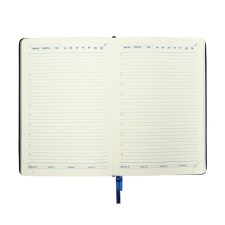Deliciper of Leduced A5, 136 sheets in a ruler, leatherette "Nebraska", silver cut, blue-11