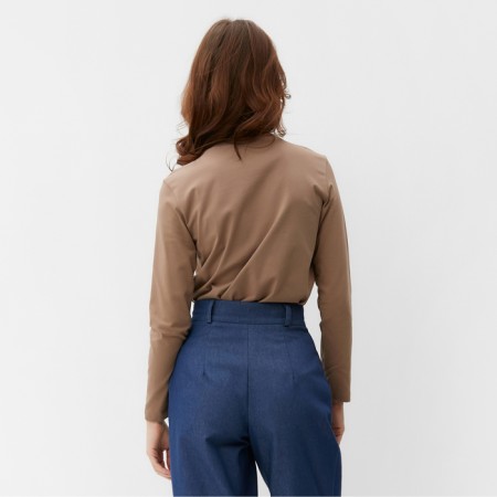 Longsliv Women's Minaku: Basic Line Taup Color, Size 46-4