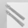 Hanging earrings with the ode "Odyssey" rectangle, white color in silver