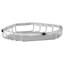 A corner shelf-a-cut with a hook 26 cm, chrome