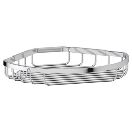 A corner shelf-a-cut with a hook 26 cm, chrome
