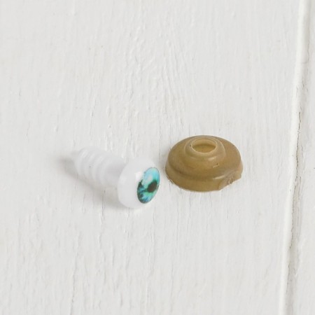 Screw eyes with plugs, set 6 pcs, size 1 pc: 0.8 cm-2