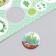 Decor for creativity cardboard "Chips and buttons. Green" 24 pcs 13x16.5 cm