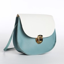 Baby bag for a girl on a fastener, white/blue color