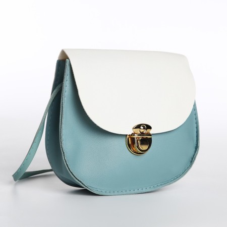 Baby bag for a girl on a fastener, white/blue color