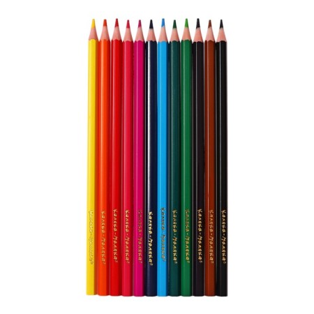Pencils of 12 colors "Kalyak-Malyak", hexagonal, plastic case-1