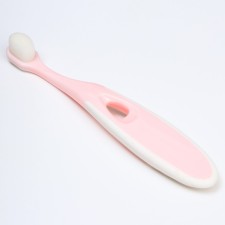 Baby toothbrush with soft bristles, nylon, pink color
