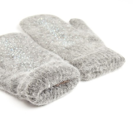 Women's mittens minaku is monophonic with rhinestones, p. 23 cm, cent-2