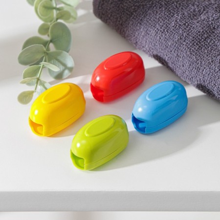 Clips Brush toothbrush caps, 4 pcs, color mix-3