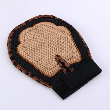 Mitten - brush for wool two -sided, on the right and left hand, mix of flowers-7