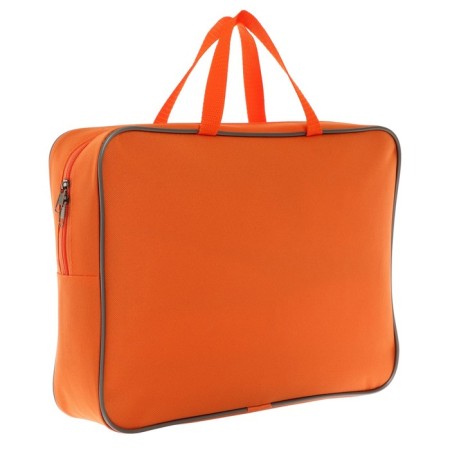 Folder with A4 handles, 360 x 270 x 80 mm, textile, inner pocket, orange 1sh48-1
