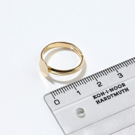 The base for the ring adjustable with the platform (set of 5 pcs.), 8 mm, color gold-2