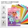 Cardboard color with sparkles, A4, 12 sheets, 12 colors, moped, bilateral, in the folder, 250 g/m², Smeshariki