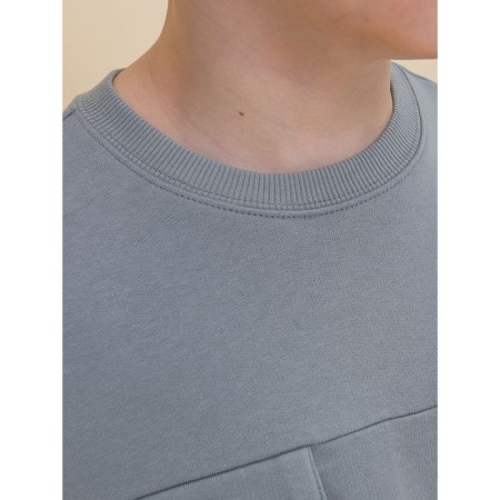 Sweatshirt for boys, height 116 cm, gray color-3