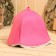 Sheepskin Bath cap, pink felt