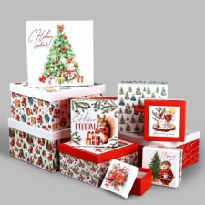A set of New Year's gift boxes 10 in 1 “Cozy New Year”, 10 x10 x 6–28 x 28 x 15 cm, New Year