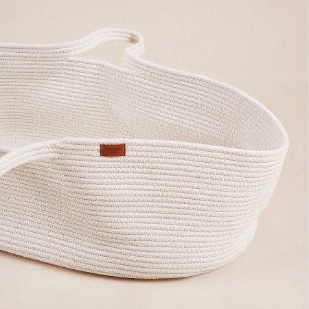 SL Home storage basket, wicker, handmade, 70 × 40 × 24 cm, white color-4