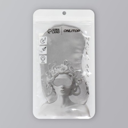 Silk sleep mask, 19 × 10 cm, elastic band is single, the color is gray-4