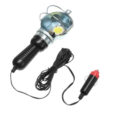 Portable flashlight, COB, 12 V, wire 280 cm, 10 W, magnetic mount