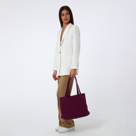 Lugus bag with a zipper, purple color-5