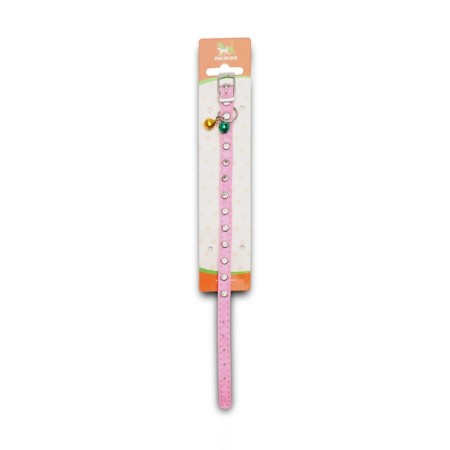 A collar with round rhinestones, 28 x 1 cm, Osh 21-25 cm, arts. The skin, pink-6