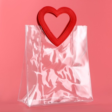Gift package from PVC, pink, 26.5 x 23 x 12 cm-1