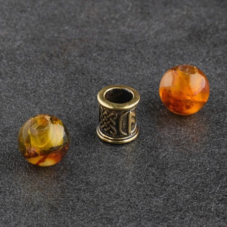 A set of three beads "Ansuz"-1