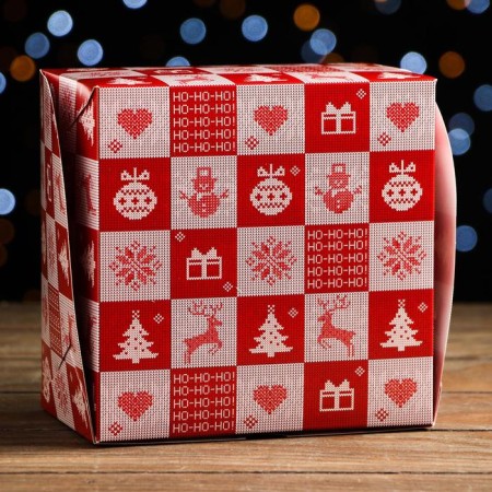 Packaging for 4 cupcakes with the Rozhdestvensky Print window, 16 x 16 x 10 cm-1