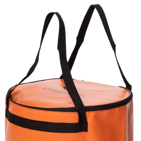 A bucket with a lid of rangers for fish, PVC, 40x40x30 cm, orange color-4