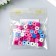 Beads for creativity tree "Alphabet on cubes" Pastel set 40 pcs 1x1x1 cm