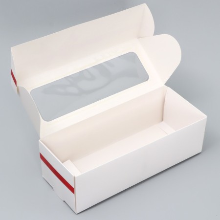 Confectionery packaging, cupcake box with a window, Bant, 26 x 10 x 8 cm-3