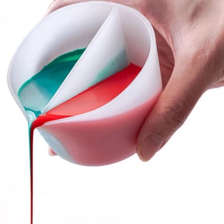 Silicone glass for fluid art, 2 sections-1