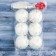 Set of balls plastic D-6 cm, 6 pcs "Fluffy shine" white